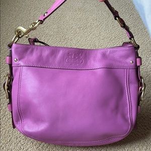 Magenta Coach Shoulder Bag